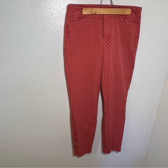 Old Navy Pixie High Rise Ankle Pant Gooseberry Polka Dot - Picture 2 of 11